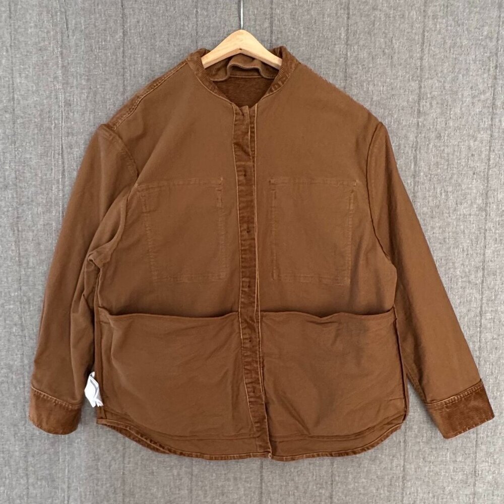 Banana Republic Corduroy Brown Button Front Shaket Chore Farm Jacket Size Medium - Picture 10 of 13